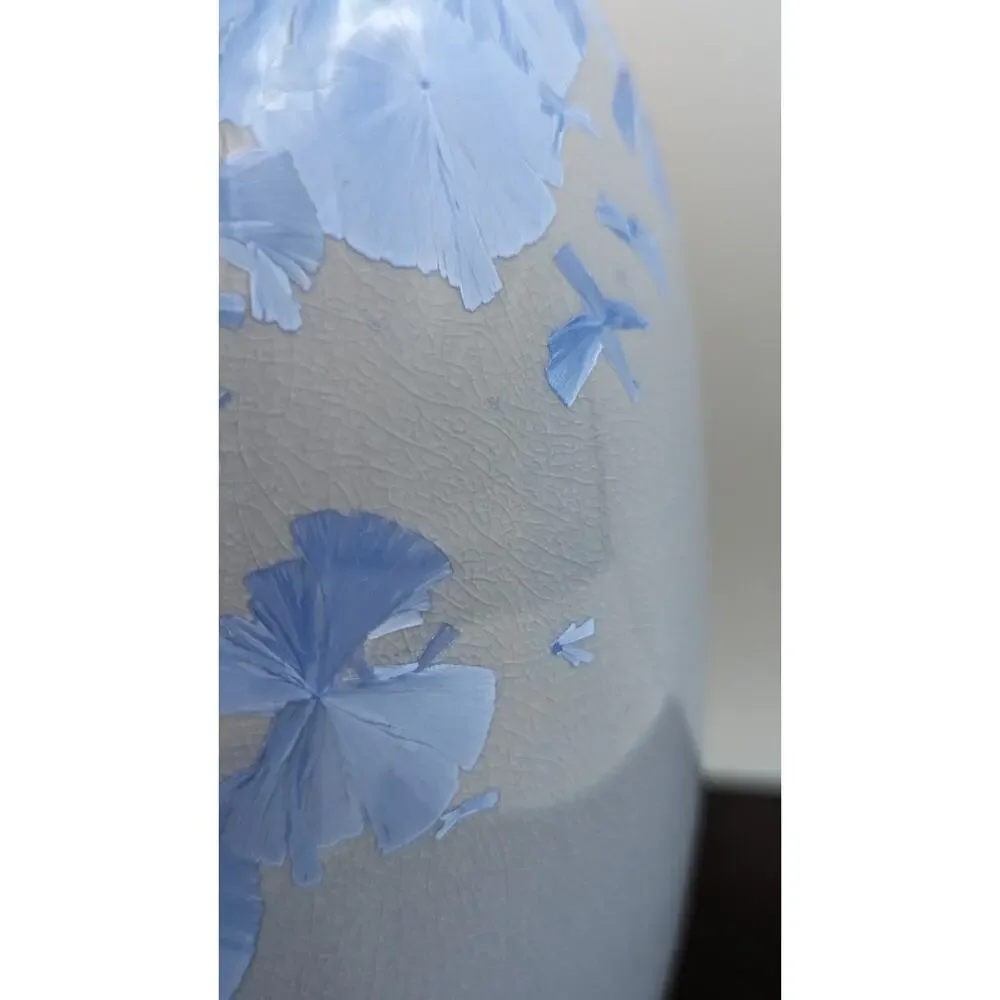 Vintage Sid Oakley Porcelain Vase in Crystalline Glaze NC Pottery 8.5